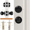 image:imageProbrico Flat Black Double Cylinder Handleset Combo Pack Keyed Alike Entry Knobs with Deadbolts Exterior Hardware for Outside Gate and Front Door 1 PackBlack