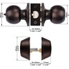 image:imageProbrico Flat Black Double Cylinder Handleset Combo Pack Keyed Alike Entry Knobs with Deadbolts Exterior Hardware for Outside Gate and Front Door 1 PackOil Rubbed Bronze