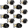 image:imageProbrico Flat Black Double Cylinder Handleset Combo Pack Keyed Alike Entry Knobs with Deadbolts Exterior Hardware for Outside Gate and Front Door 1 PackBlack