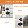 image:imageProbrico Flat Black Double Cylinder Handleset Combo Pack Keyed Alike Entry Knobs with Deadbolts Exterior Hardware for Outside Gate and Front Door 1 PackOil Rubbed Bronze
