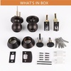 image:imageProbrico Flat Black Double Cylinder Handleset Combo Pack Keyed Alike Entry Knobs with Deadbolts Exterior Hardware for Outside Gate and Front Door 1 PackOil Rubbed Bronze