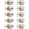 image:imageProbrico Flat Black Double Cylinder Handleset Combo Pack Keyed Alike Entry Knobs with Deadbolts Exterior Hardware for Outside Gate and Front Door 1 PackBrushed Nickel