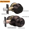 image:imageProbrico Flat Black Double Cylinder Handleset Combo Pack Keyed Alike Entry Knobs with Deadbolts Exterior Hardware for Outside Gate and Front Door 1 PackOil Rubbed Bronze