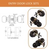 image:imageProbrico Flat Black Double Cylinder Handleset Combo Pack Keyed Alike Entry Knobs with Deadbolts Exterior Hardware for Outside Gate and Front Door 1 PackOil Rubbed Bronze