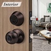 image:imageProbrico Flat Black Double Cylinder Handleset Combo Pack Keyed Alike Entry Knobs with Deadbolts Exterior Hardware for Outside Gate and Front Door 1 PackOil Rubbed Bronze