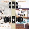 image:imageProbrico Flat Black Double Cylinder Handleset Combo Pack Keyed Alike Entry Knobs with Deadbolts Exterior Hardware for Outside Gate and Front Door 1 PackBlack
