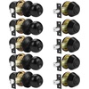 image:imageProbrico Flat Black Double Cylinder Handleset Combo Pack Keyed Alike Entry Knobs with Deadbolts Exterior Hardware for Outside Gate and Front Door 1 PackBlack