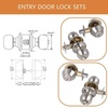 image:imageProbrico Flat Black Double Cylinder Handleset Combo Pack Keyed Alike Entry Knobs with Deadbolts Exterior Hardware for Outside Gate and Front Door 1 PackBrushed Nickel