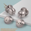 image:imageProbrico Flat Black Double Cylinder Handleset Combo Pack Keyed Alike Entry Knobs with Deadbolts Exterior Hardware for Outside Gate and Front Door 1 PackBrushed Nickel