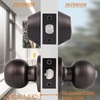 image:imageProbrico Flat Black Double Cylinder Handleset Combo Pack Keyed Alike Entry Knobs with Deadbolts Exterior Hardware for Outside Gate and Front Door 1 PackOil Rubbed Bronze