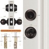 image:imageProbrico Flat Black Double Cylinder Handleset Combo Pack Keyed Alike Entry Knobs with Deadbolts Exterior Hardware for Outside Gate and Front Door 1 PackOil Rubbed Bronze
