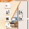 image:imageProbrico Flat Black Passage Door Lever with Single Cylinder Deadbolts Combo Pack Modern Square Lock Set HandlesetExterior Handle and SetExteriorBrushed Nickel