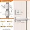 image:imageProbrico Flat Black Passage Door Lever with Single Cylinder Deadbolts Combo Pack Modern Square Lock Set HandlesetExterior Handle and SetExteriorBrushed Nickel