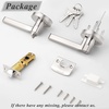 image:imageProbrico Flat Keyed Alike Entry Door Levers Satin Nickel Single Cylinder Door Locks with Same Keys Exterior Interior Door Levers with Lock and Key Reversible for Right amp Left Side 3 Pack