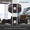 image:imageProbrico Front Door Handle Lever 3 Sets  Entry Door Lever and Double Cylinder Deadbolts Combo Pack in Oil Rubbed Bronze Finish Keyed Alike Lockset Exterior and Interior Contractor Pack Wave StyleOil Rubbed Bronze