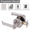 image:imageProbrico Heavy Duty Keyed Alike Entry Door Levers Entrance Door Locksets Satin Nickel Finished for Exterior Door and Front Door 5 Pack