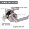 image:imageProbrico Heavy Duty Keyed Alike Entry Door Levers Entrance Door Locksets Satin Nickel Finished for Exterior Door and Front Door 5 Pack