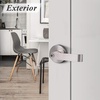 image:imageProbrico Heavy Duty Keyed Alike Entry Door Levers Entrance Door Locksets Satin Nickel Finished for Exterior Door and Front Door 5 Pack