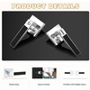 image:imageProbrico Heavy Duty Square Door Handle with Black Leather Hand Lever Keyless Passage Interior Door Levers for Hallway or Closet Polished Chrome 2 Pack