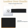 image:imageProbrico Heavy Duty Square Door Handle with Black Leather Hand Lever Keyless Privacy Interior Door Levers for Bedroom and Bathroom Polished Chrome 2 Pack
