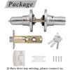 image:imageProbrico Keyed Alike Entry Door Levers Modern Flat Style Door Handles Satin Nickel Entrance Door Locks for Front Exterior Doors Reversible for Right amp Left Handed Doors 2 Pack