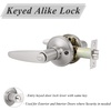 image:imageProbrico Keyed Alike Entry Door Levers Modern Flat Style Door Handles Satin Nickel Entrance Door Locks for Front Exterior Doors Reversible for Right amp Left Handed Doors 2 Pack