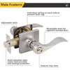 image:imageProbrico Keyed Entry Door Lever with Lock in Satin Nickel for Exterior Front Gate or Interior Doors Wave Shape Entrance Hardware Reversible for RightLeft Handed Sides 1 Pack