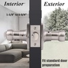 image:imageProbrico Keyed Entry Door Lever with Lock in Satin Nickel for Exterior Front Gate or Interior Doors Wave Shape Entrance Hardware Reversible for RightLeft Handed Sides 1 Pack
