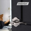 image:imageProbrico Keyed Entry Door Locks Camelot Style Wave Door Levers Brushed Nickel Stainless Steel Door Handles Interior amp Exterior Door Locksets for Left amp Right Hand Doors 85061SN