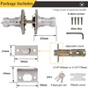 image:imageProbrico Keyed Entry Door Locks Camelot Style Wave Door Levers Brushed Nickel Stainless Steel Door Handles Interior amp Exterior Door Locksets for Left amp Right Hand Doors 85061SN