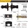 image:imageProbrico Keyed Entry Door Locks Camelot Style Wave Door Levers Oil Rubbed Bronze Stainless Steel Door Handles Interior amp Exterior Door Locksets for Left amp Right Hand Doors 85061OB