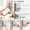 image:imageProbrico Keyless Entry Door Lock with Handle Smart Locks for Front Door Black Keypad Door Lock with Handle Fingerprint Lock Electronic Keypad Deadbolt Lever App Control Auto LockSatin Nickel