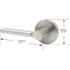 image:imageProbrico Modern Dummy Door Levers Single Door Handle Satin Nickel Finish RightLeft Handed