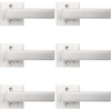 image:imageProbrico NonTurning HalfDummy Lever in Satin Nickel Stainless Steel Square Bar Single Dummy Lever Heavy Duty Handle for Closet Balcony Pantry or French DoorsExposed Screws 1 PackBrushed Nickel