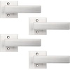 image:imageProbrico NonTurning HalfDummy Lever in Satin Nickel Stainless Steel Square Bar Single Dummy Lever Heavy Duty Handle for Closet Balcony Pantry or French DoorsExposed Screws 1 PackBrushed Nickel