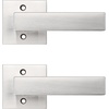 image:imageProbrico NonTurning HalfDummy Lever in Satin Nickel Stainless Steel Square Bar Single Dummy Lever Heavy Duty Handle for Closet Balcony Pantry or French DoorsExposed Screws 1 PackBrushed Nickel