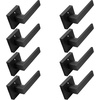 image:imageProbrico NonTurning HalfDummy Lever in Satin Nickel Stainless Steel Square Bar Single Dummy Lever Heavy Duty Handle for Closet Balcony Pantry or French DoorsExposed Screws 1 PackBlack