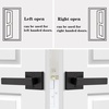 image:imageProbrico NonTurning HalfDummy Lever in Satin Nickel Stainless Steel Square Bar Single Dummy Lever Heavy Duty Handle for Closet Balcony Pantry or French DoorsExposed Screws 1 PackBlack