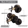 image:imageProbrico Oil Rubbed Bronze Door Knobs with Single Cylinder Deadbolts Exterior keyed Alike Handleset Combo Pack Lockset for Front Door and Outside Gate Set of 3