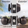 image:imageProbrico Oil Rubbed Bronze Door Knobs with Single Cylinder Deadbolts Exterior keyed Alike Handleset Combo Pack Lockset for Front Door and Outside Gate Set of 3