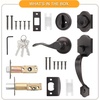 image:imageProbrico Oil Rubbed Bronze Front Entry HandlesetHeavy Duty Passage Lock Grip Handle with Wave LeverEntry Door Locksets with Deadbolt Single Cylinder Set1 Set