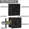 image:imageProbrico Passage Door Levers with Single Cylinder Deadbolts Combo PackKeyed Alike Modern Square Lock Set Handleset Heavy Duty Exterior Door Handle and Deadbolts Set Oil Rubbed Bronze 1 Pack