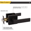 image:imageProbrico Passage Door Levers with Single Cylinder Deadbolts Combo PackKeyed Alike Modern Square Lock Set Handleset Heavy Duty Exterior Door Handle and Deadbolts Set Oil Rubbed Bronze 1 Pack