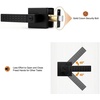 image:imageProbrico Privacy Black Door Handle NonSlip Grip Heavy Duty Interior Door Handles for Bathroom Bedroom with Lock Square Knob Lockset for Left and Right Handed Doors 5 Pack
