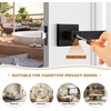 image:imageProbrico Privacy Black Door Handle NonSlip Grip Heavy Duty Interior Door Handles for Bathroom Bedroom with Lock Square Knob Lockset for Left and Right Handed Doors 5 Pack