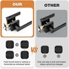 image:imageProbrico Privacy Black Door Handle NonSlip Grip Heavy Duty Interior Door Handles for Bathroom Bedroom with Lock Square Knob Lockset for Left and Right Handed Doors 5 Pack