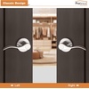 image:imageProbrico RightHanded HalfDummy Levers in Satin Nickel Finish Interior Wave Style Single Side NonFunctioning Door Handles for Closets 2 PackBrushed Nickel