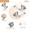 image:imageProbrico RightHanded HalfDummy Levers in Satin Nickel Finish Interior Wave Style Single Side NonFunctioning Door Handles for Closets 2 PackBrushed Nickel