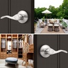 image:imageProbrico RightHanded HalfDummy Levers in Satin Nickel Finish Interior Wave Style Single Side NonFunctioning Door Handles for Closets 2 PackBrushed Nickel