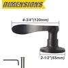 image:imageProbrico RightHanded HalfDummy Levers in Satin Nickel Finish Interior Wave Style Single Side NonFunctioning Door Handles for Closets 2 PackOil Rubbed Bronze